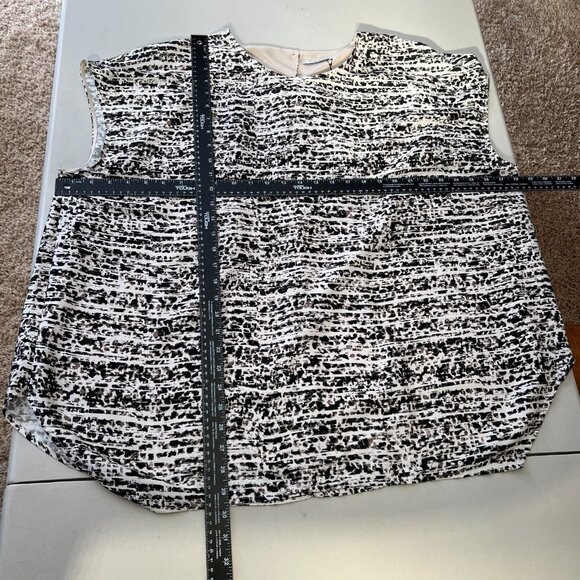 MM Lafleur Blouse Top Women +3 3X Multicolor Ink Wash The Didion Sleeveless New - Picture 2 of 12